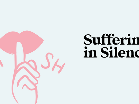 a woman keeping quiet