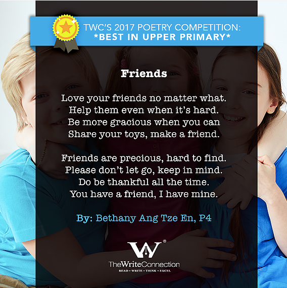 Friends, TWC Students’ Valentine’s Day Poetry, Student poem