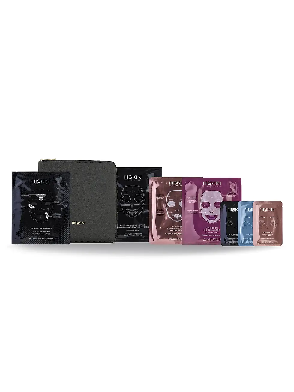 111SKIN Master Masking Planner gift set with multiple treatment sheet masks arranged in a box.