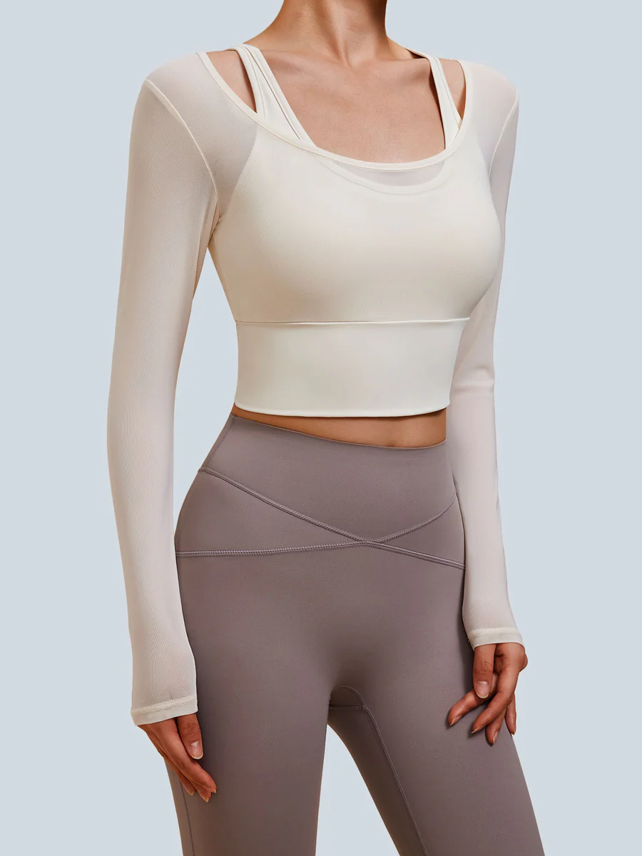 Berlook Long Sleeve Mesh Top