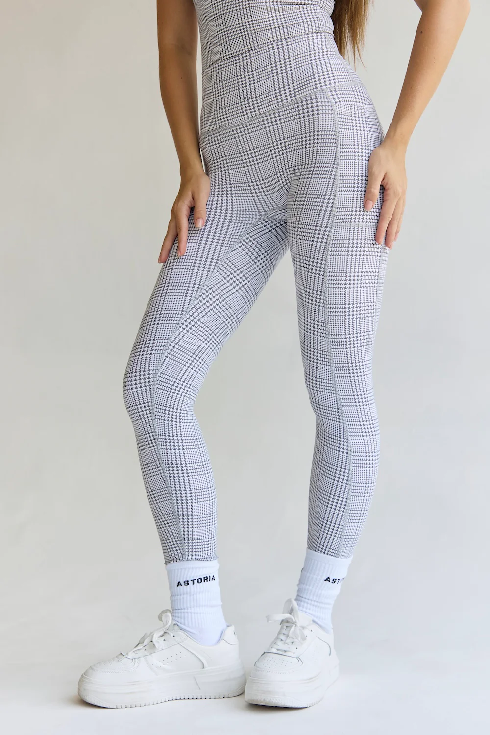 Astoria Activewear Grey Plaid Legging