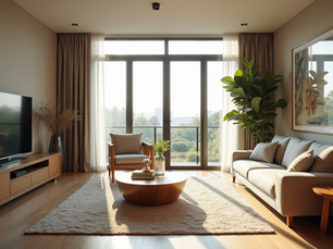 “Sunlit Orange County home with large windows that benefit from UV protection window film to prevent fading.”