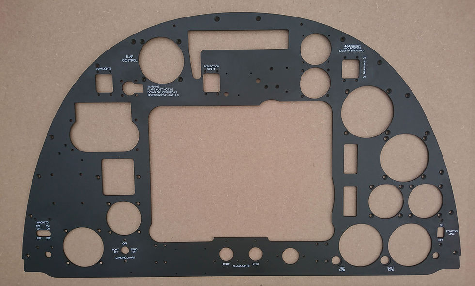 Thumbnail: A Spitfire I engraved instrument panel