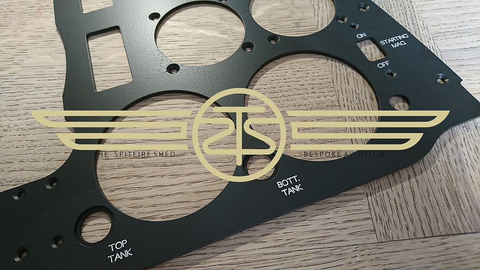 Thumbnail: A closeup of a Spitfire I engraved instrument panel