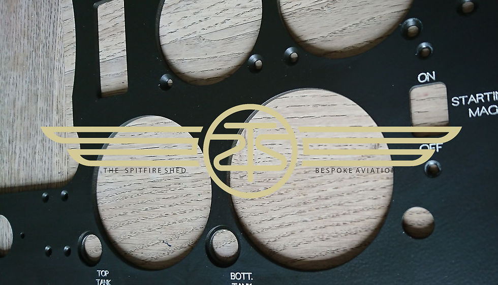 Thumbnail: A closeup of a Spitfire I engraved instrument panel