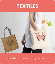 mochilas, maletas, bolsas y textiles promocionales