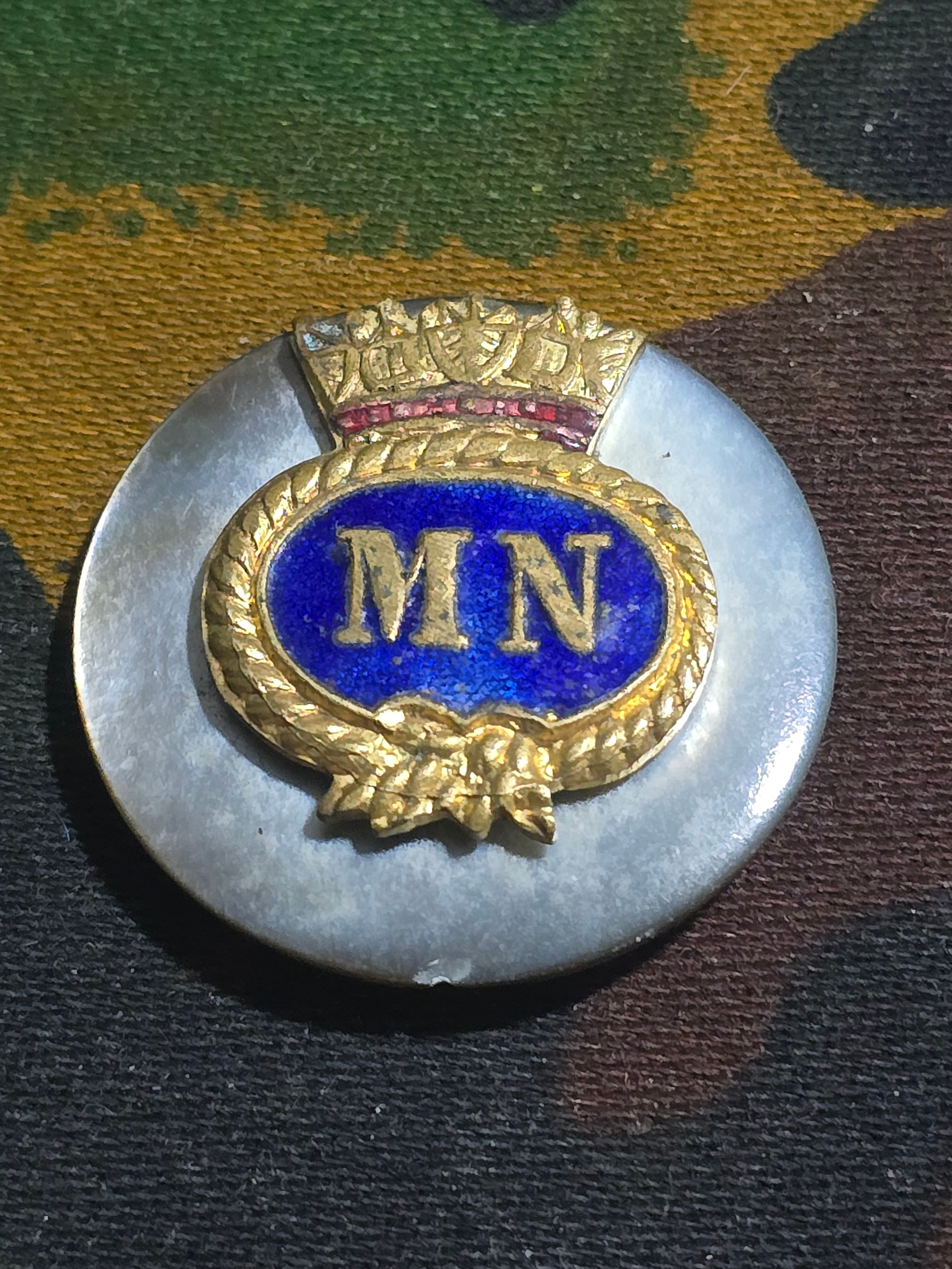 Merchant Navy mother of pearl sweetheart Pendant