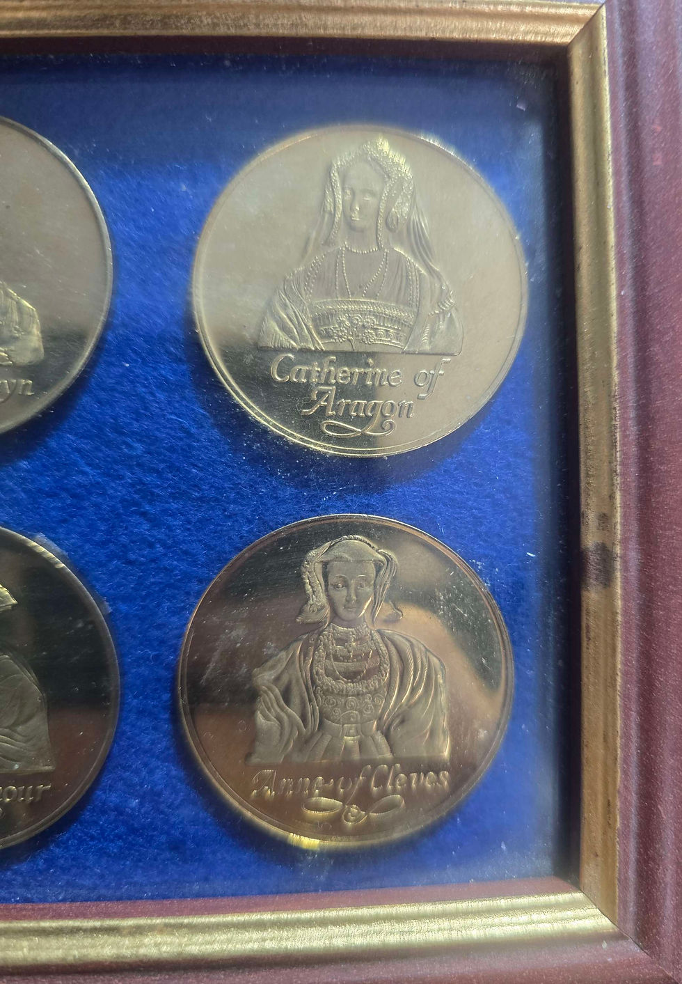 Thumbnail: Framed Set Of Tokens/Medals Featuring Portraits Of The Six Wives Of Henry VIII