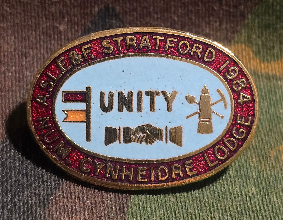 Thumbnail: Enamel Badge Of Stratford ASLEF And Cynheidre Lodge NUM 1984