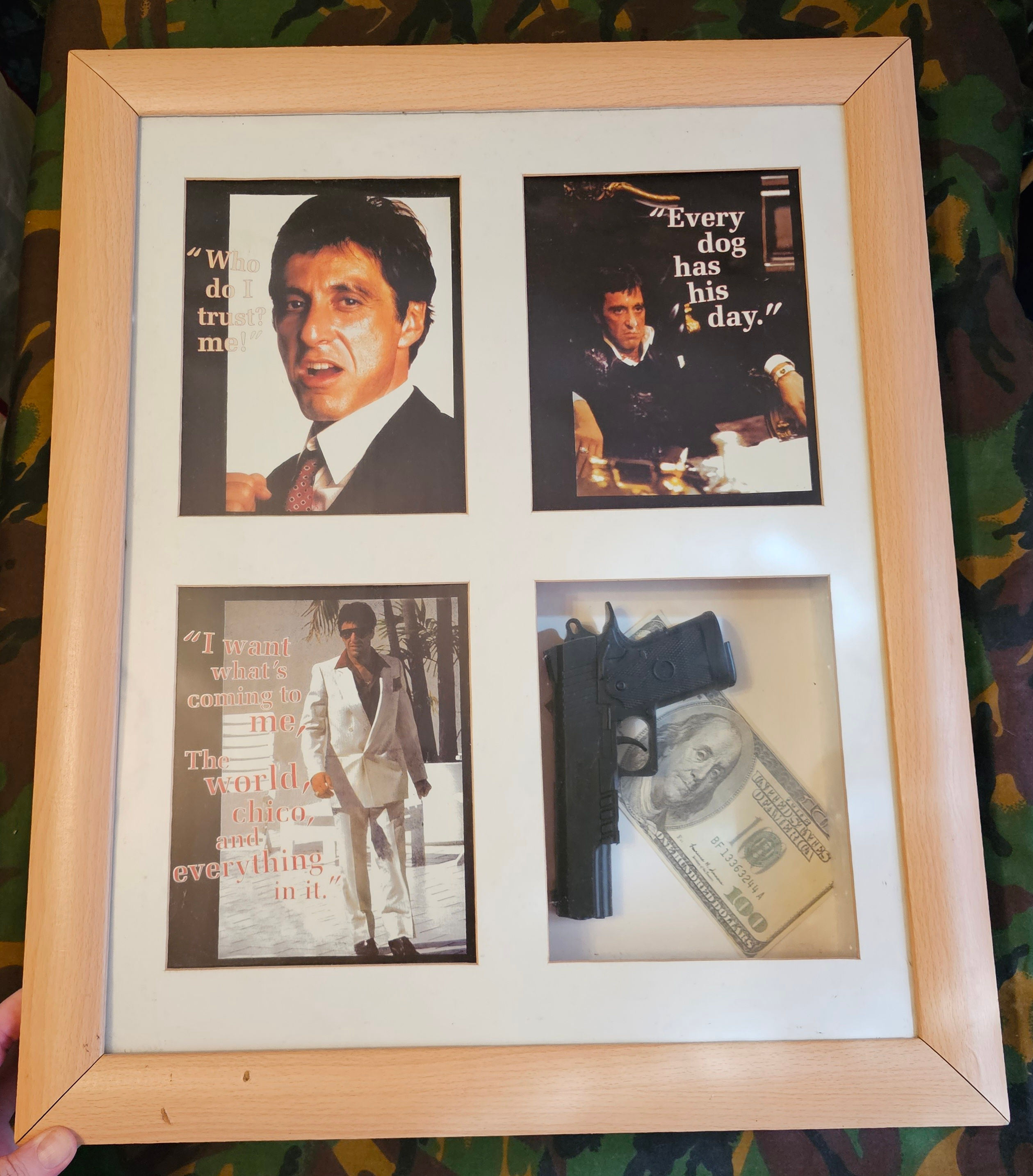 Framed "Scarface" Movie Set Plus Extras Props
