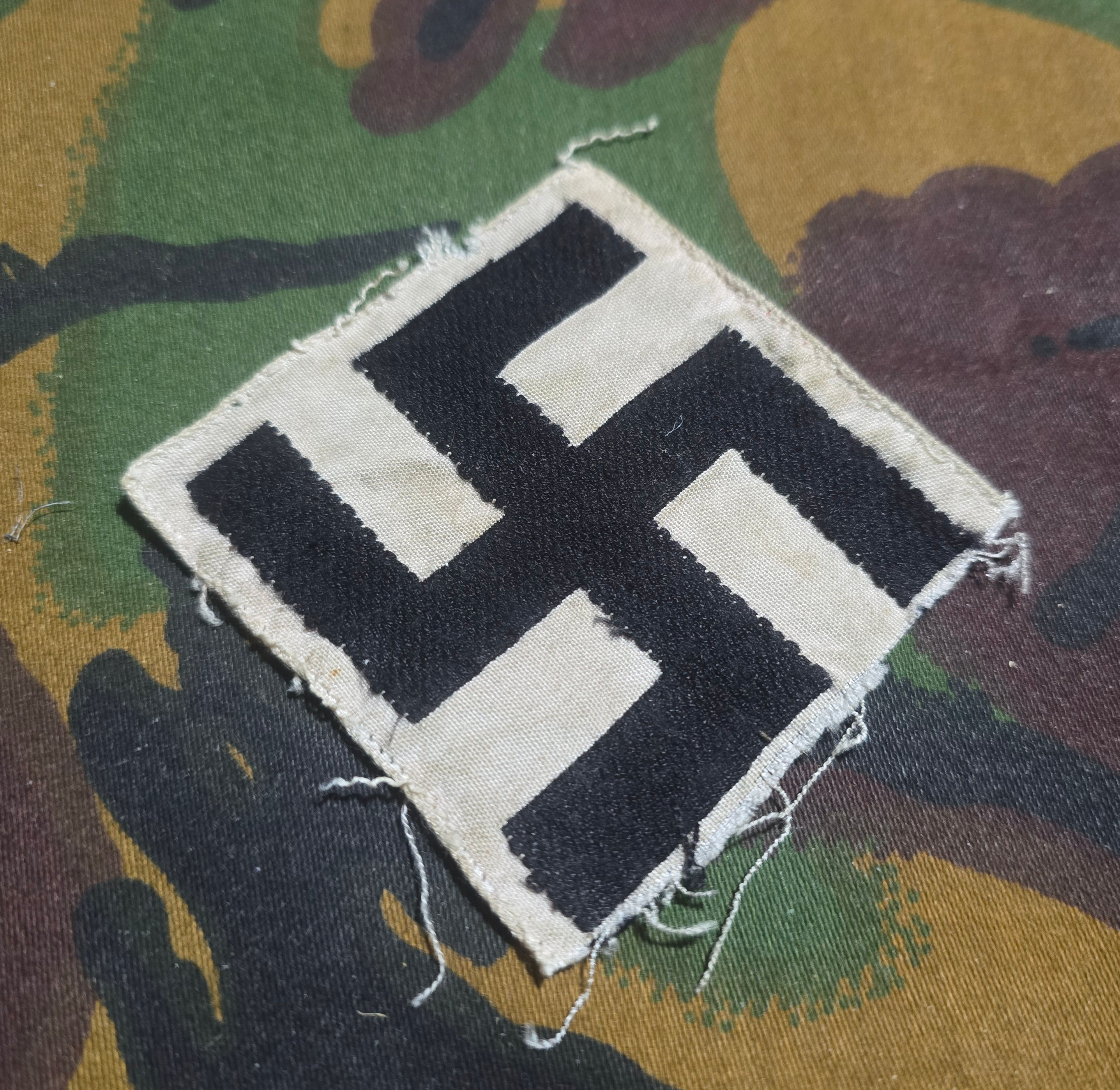 Swatztica Cutout From A WW2 Hitler Youth Armband