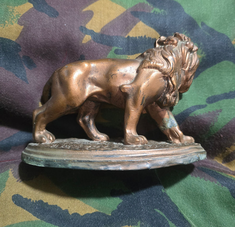 Thumbnail: A Gilt Spelter Sculpture Of Lion, Late 20th Century "Needs A Base See Pics"