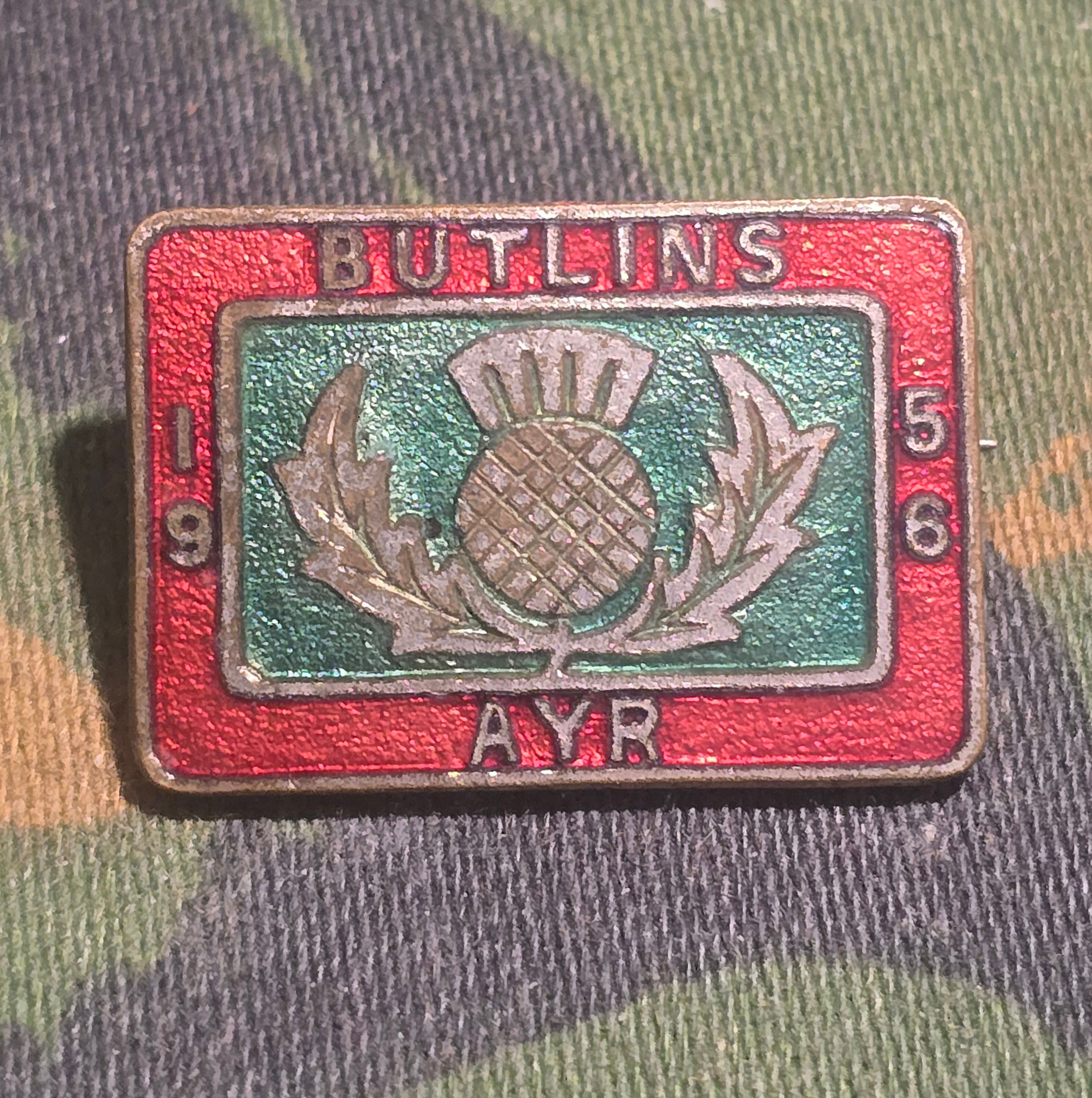 Butlins 1956 Ayr Holiday Camp Scottish Thistle Badge