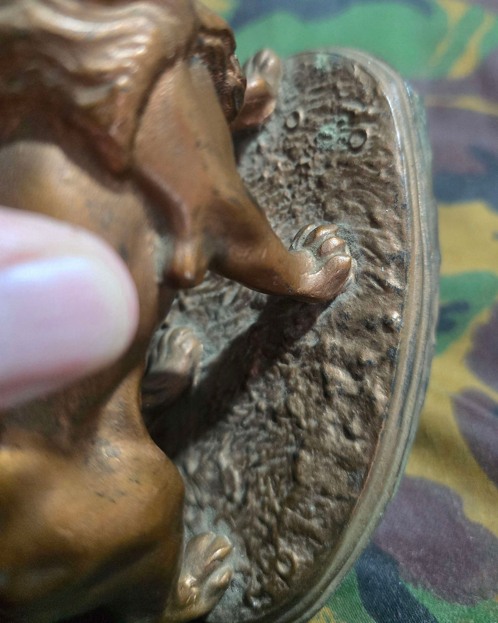 Thumbnail: A Gilt Spelter Sculpture Of Lion, Late 20th Century "Needs A Base See Pics"