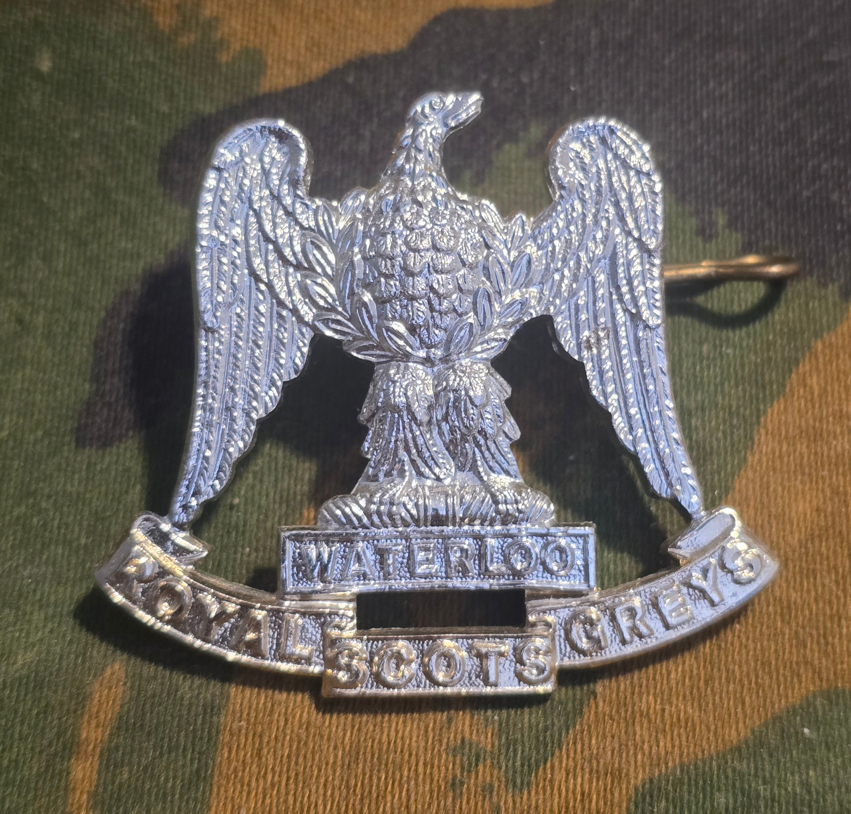 Royal Scots Greys (2nd Dragoons) Anodised Staybrite Army Cap Badge