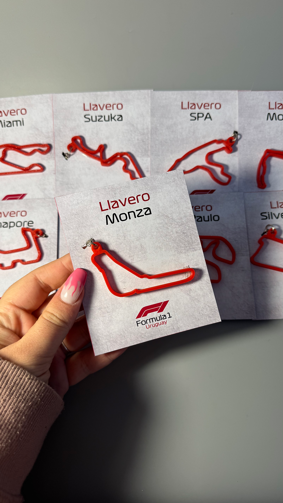 Miniatura: Llaveros circuitos Formula 1 - Rojo