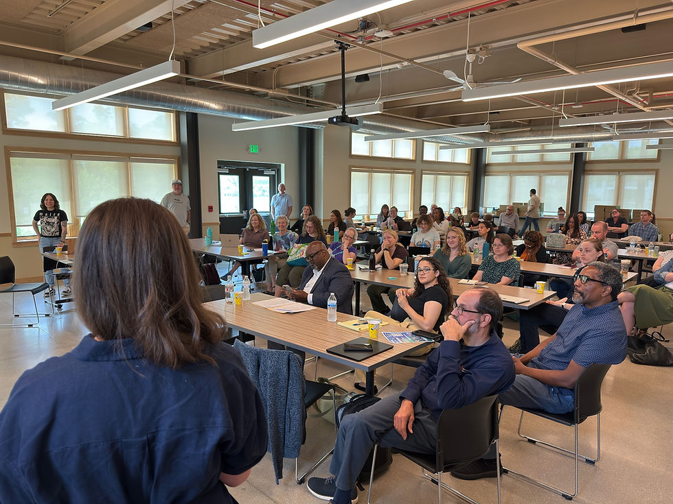Members of the Clean Economy Coalition of Wisconsin gather for a planning meeting in June of 2026.