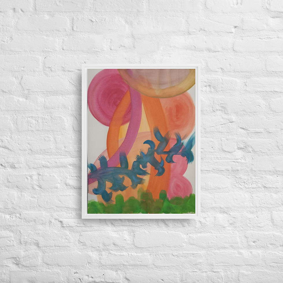 Cranes in the Sky- Luxe Framed Floating Canvas print 18x24 (limited edition)