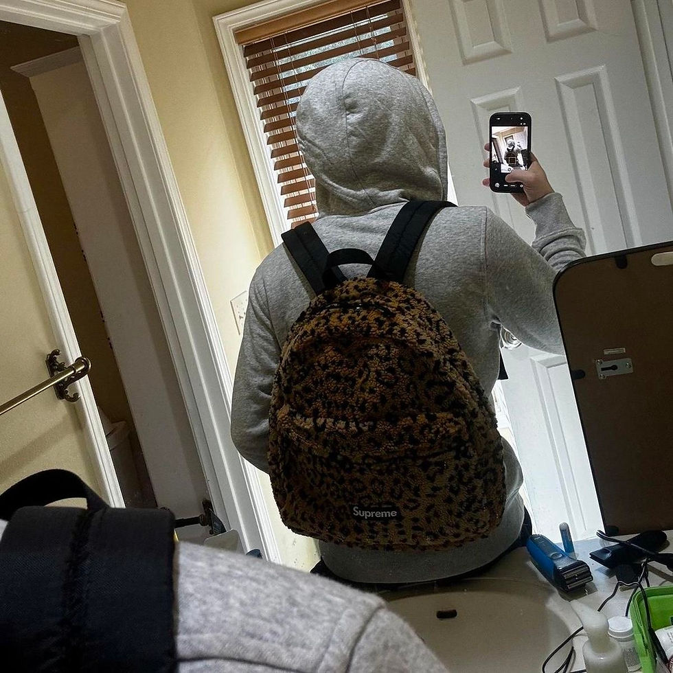 Thumbnail: Supreme Leopard Fleece Backpack 