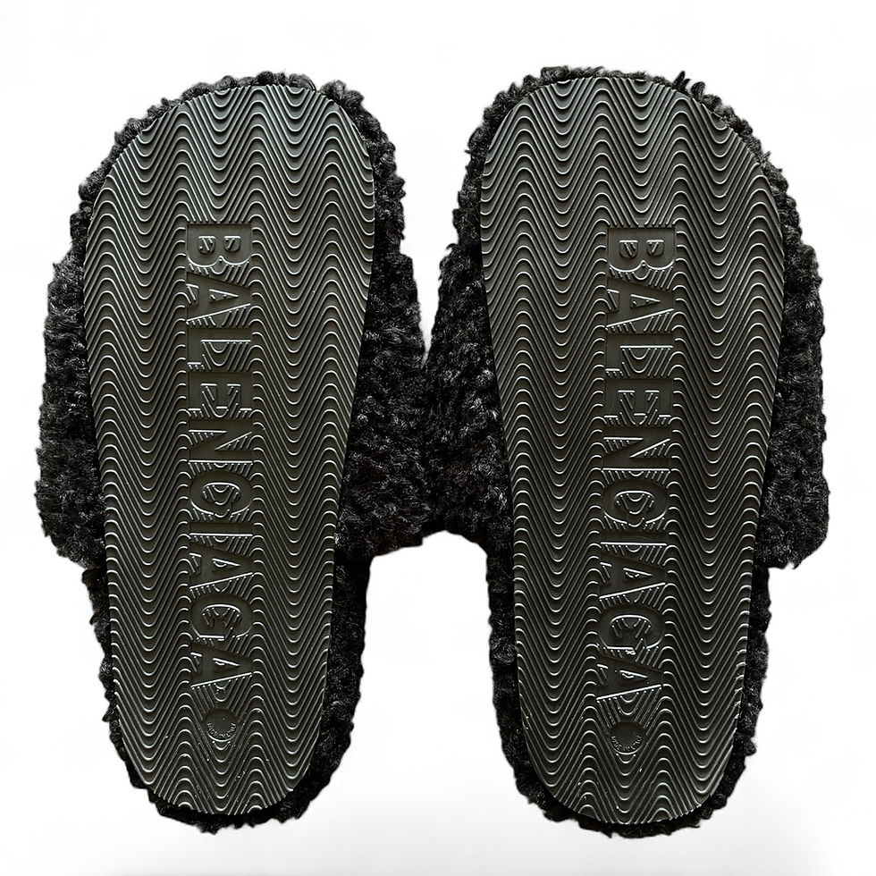 Thumbnail: Balenciaga Fur Slides Black