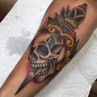 Skull and Dagger Tattoo