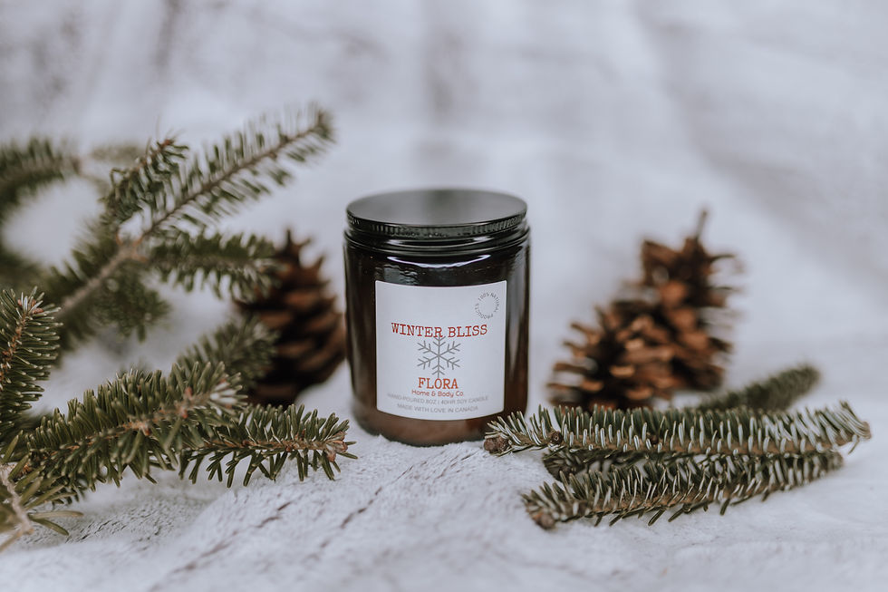 winterbliss mint essential oil soy candle and melts