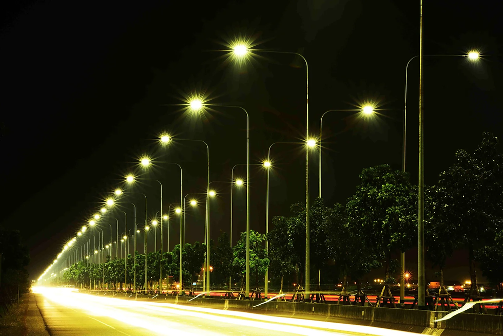 Replaced with LED Street lights