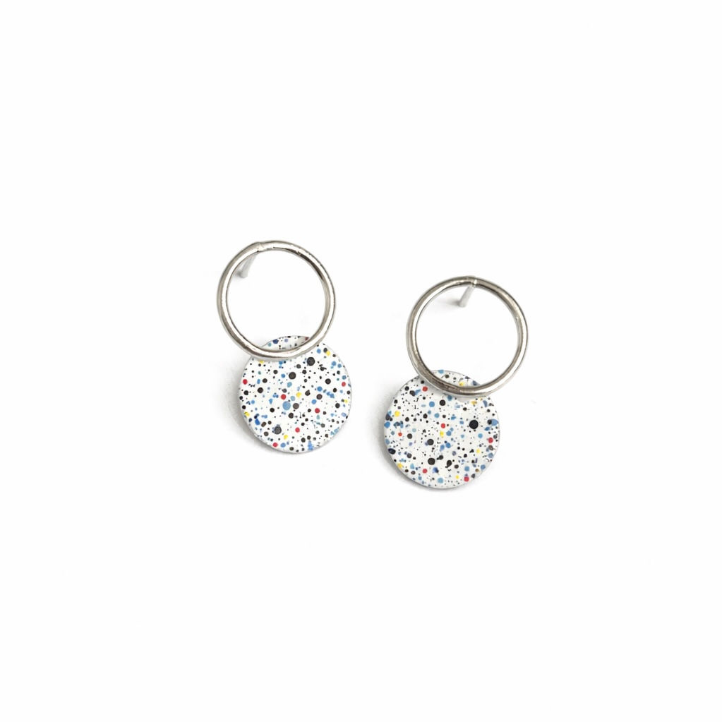 silver MOTTLED earrings