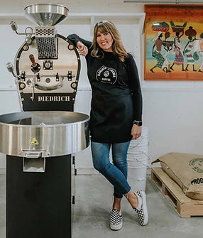 Cariboo Kahawa Coffee 🌟 Co-founded by Sam (head roaster, pictured here) and her husband M
