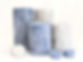Image of colorful, handcrafted candles with one of a kind feathering.