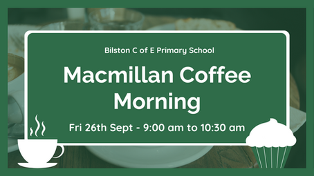 MacMillan Coffee Morning & Cake Sale