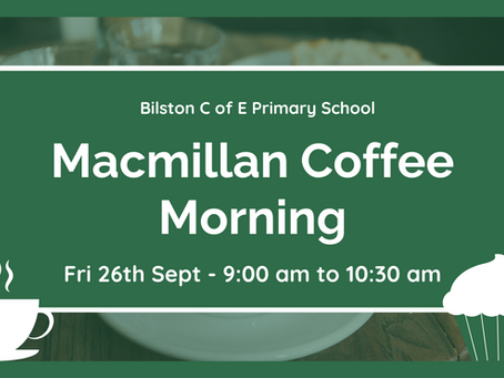 MacMillan Coffee Morning & Cake Sale