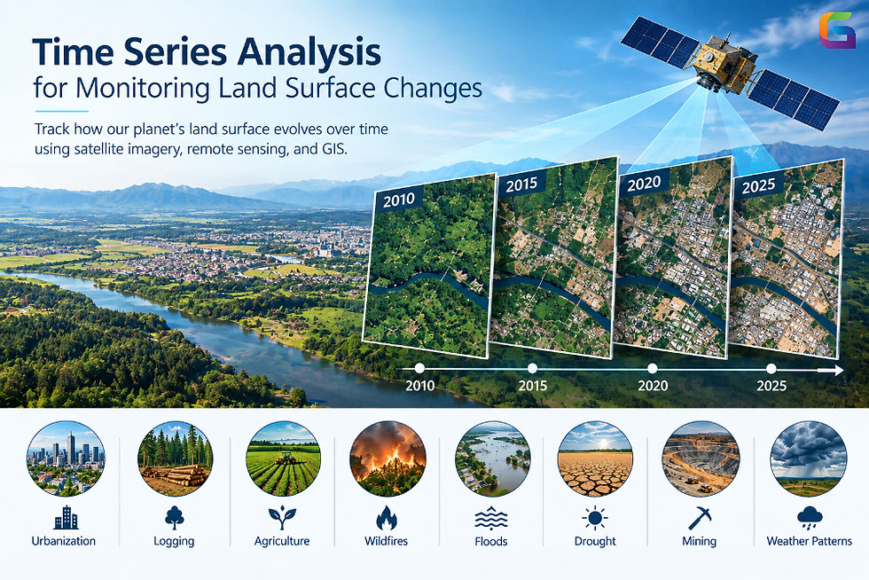 Time Series Analysis for Monitoring Land Surface Changes
