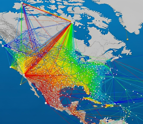 Example Geo Network Map Network Analysis | Common GIS terms | GeoWGS84.ai