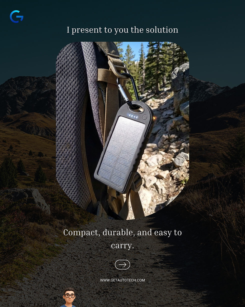 Miniatura: EcoTrek 5000mAh Dual-Port Solar Chargers - 2 Pack