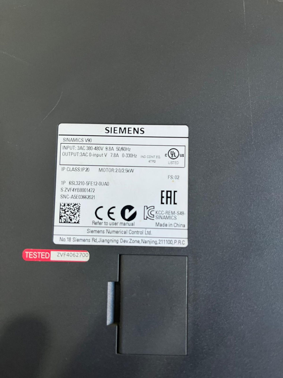 Küçük resim: Siemens Sinamics V90 6SL3210-5FE12-OUA0 2.5kW