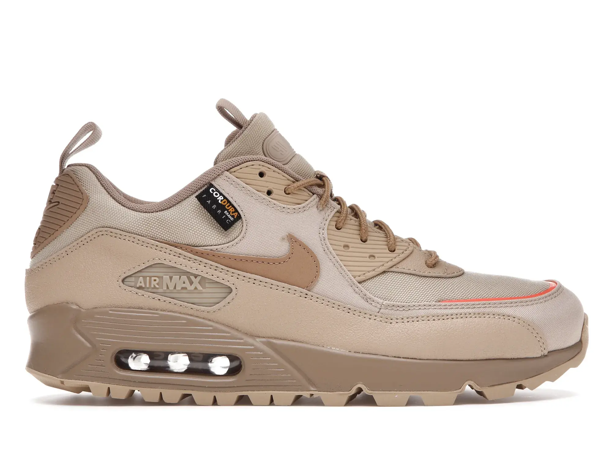 Nike Air Max 90 sneaker in beige tan with AIR MAX CORDURA.