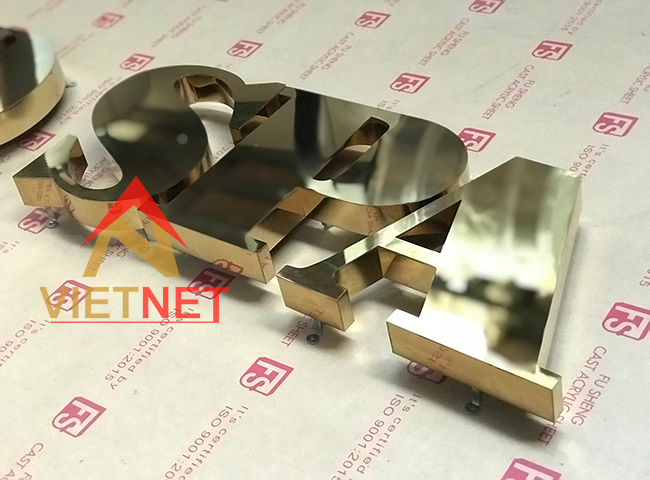 gia công chữ nổi inox vàng