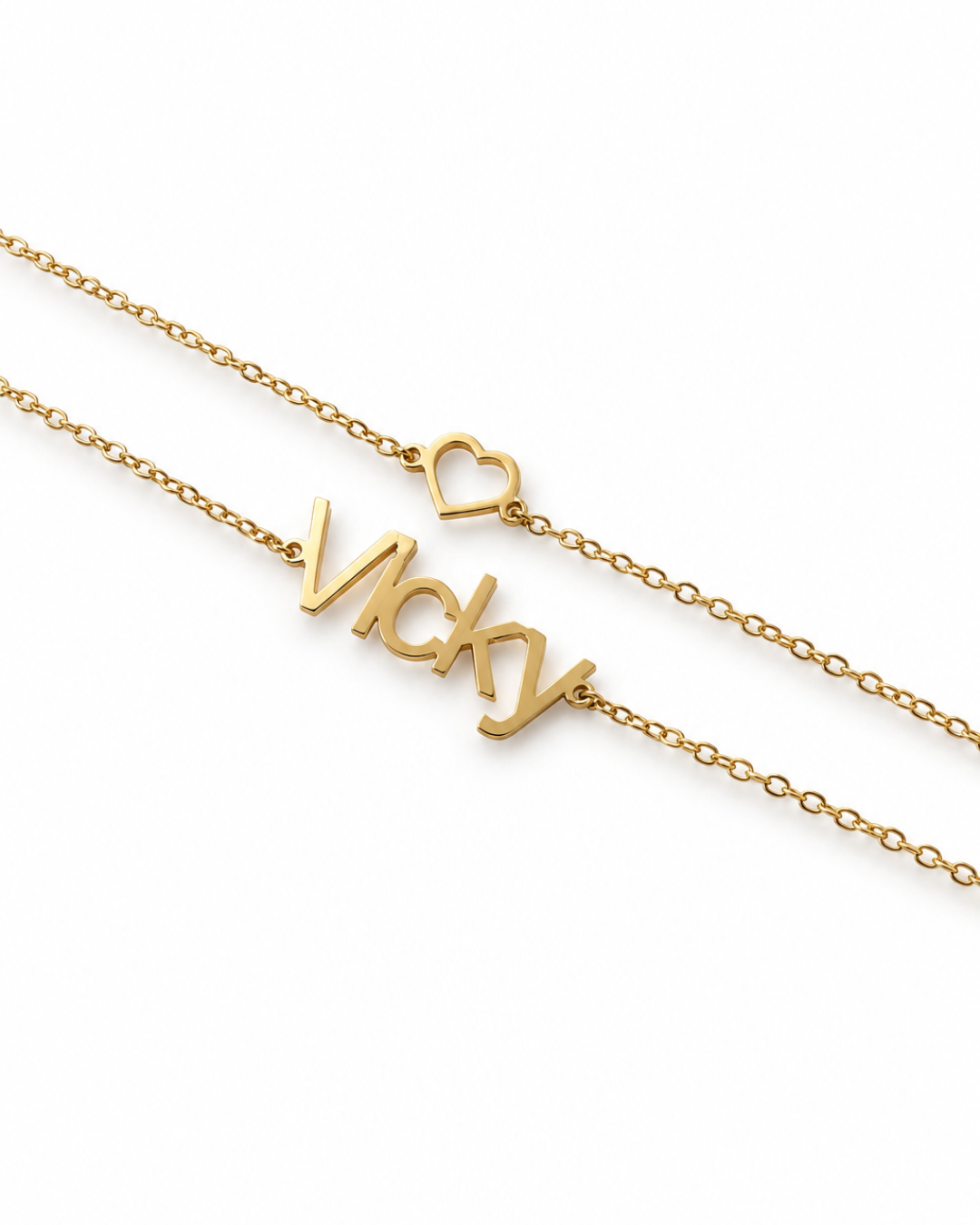 Bracelet personnalisé prénom en Argent 925 doré à l'or fin 18K