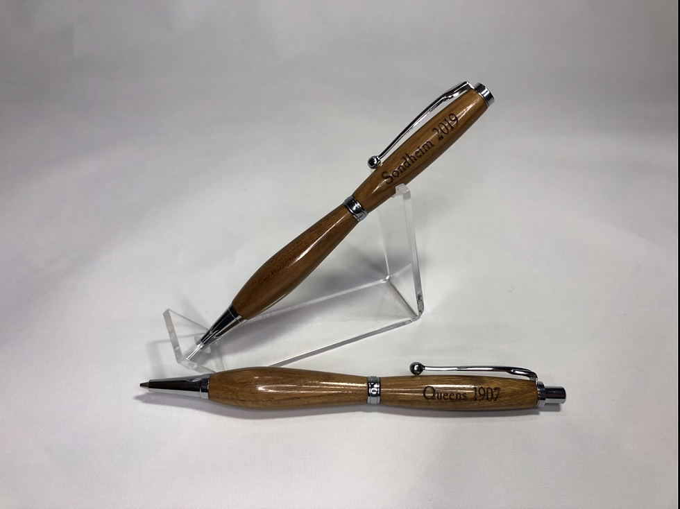 Thumbnail: Queens/Sondheim Theatre Teak Slimline Pen and Pencil Set