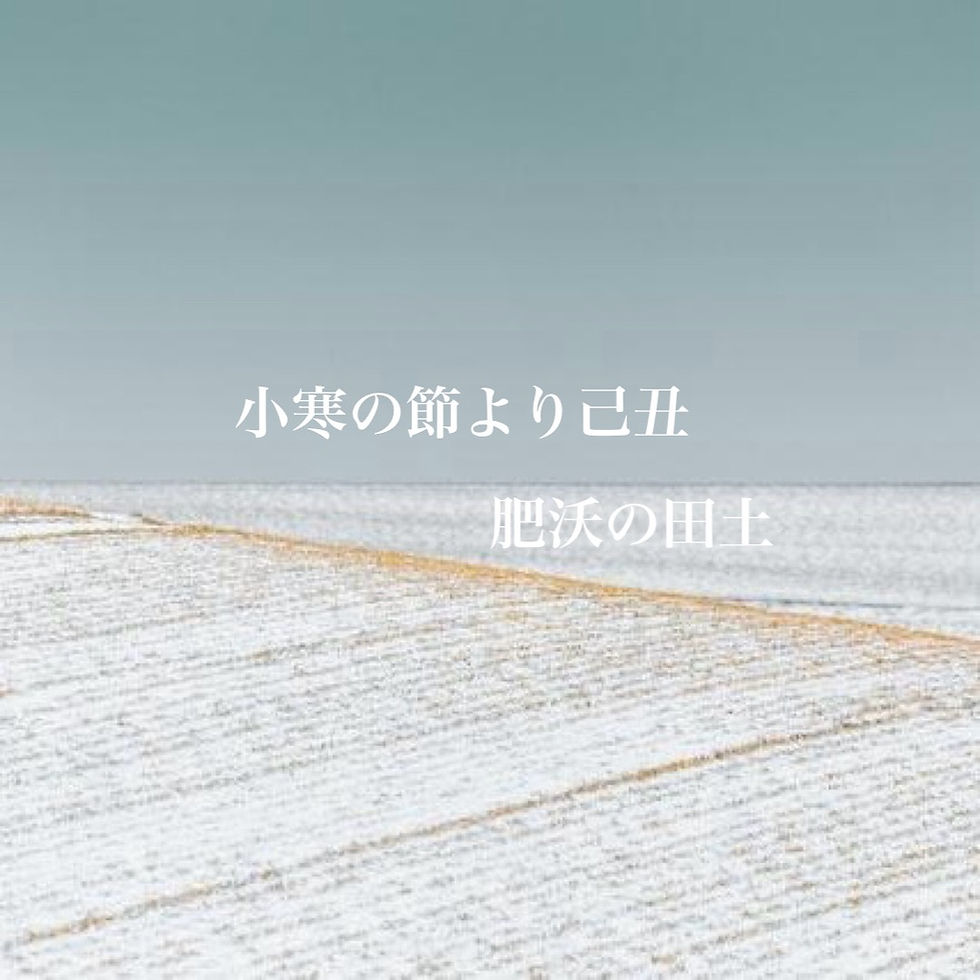 【天中殺】睦月（むつき）　1月5日（月）〜2月3日（火）小寒の節より己丑　肥沃の田土　キーワードは、自然体　焦らず急がず　長寿 