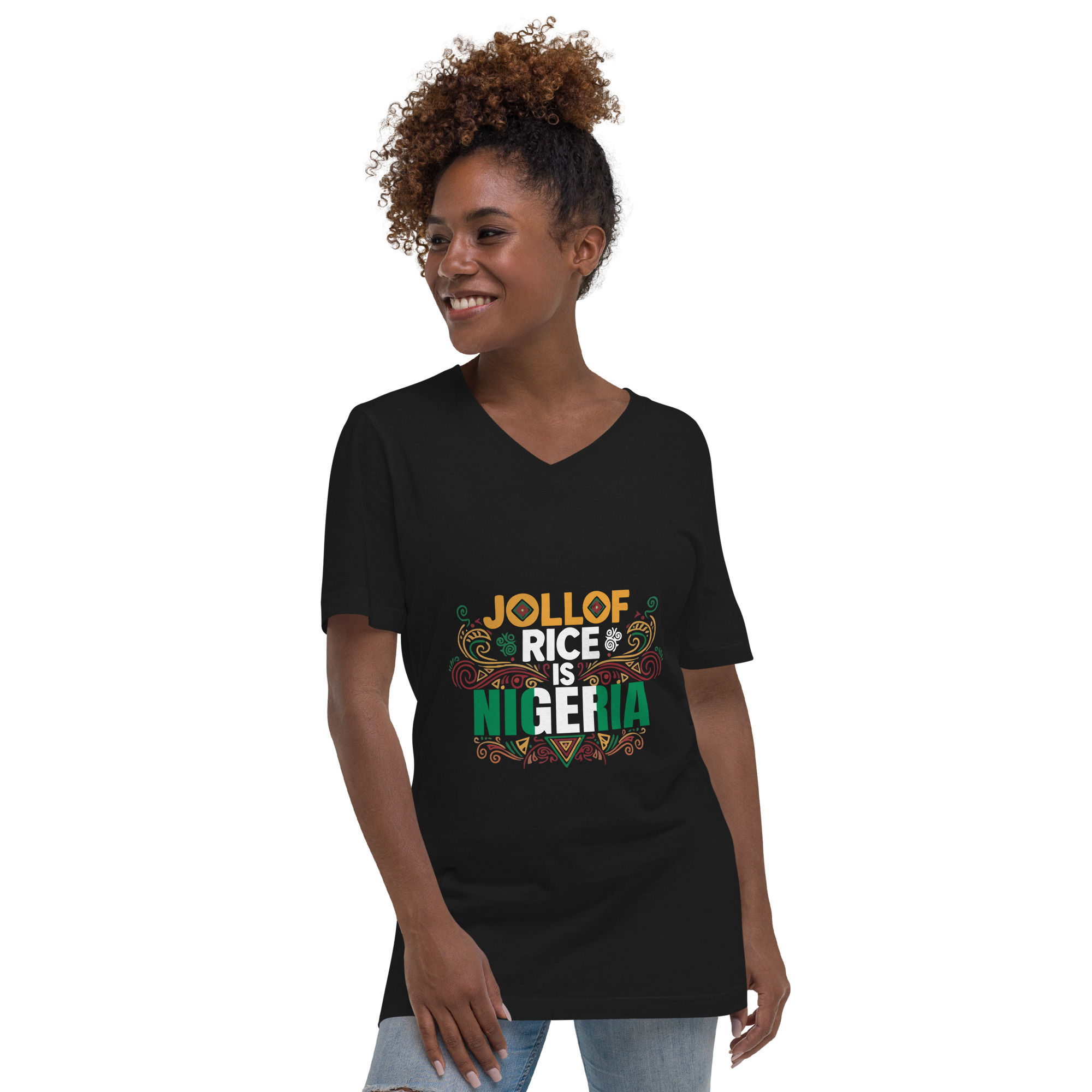 Jollof is Nigeria V-Neck T-Shirt