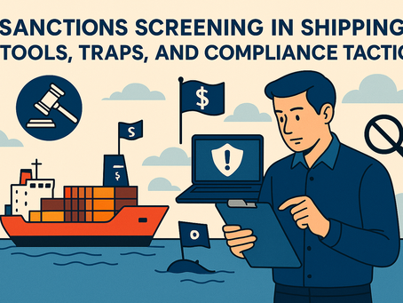 🚫 Sanctions Screening in Shipping: Tools, Traps, and Compliance Tactics