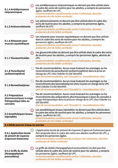 Recommandations de l'oms sur la prise en charge des lombalgies chroniques 3
