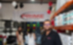 Sal posing during the store's grand opening.