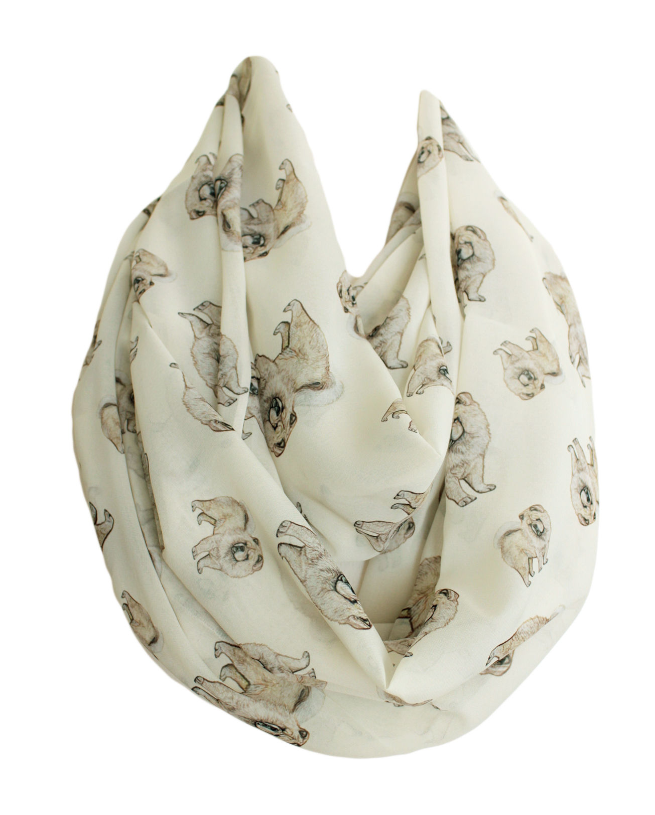 Chow Chow Dog Infinity Scarf Gift For Her Circle Tube Scarf