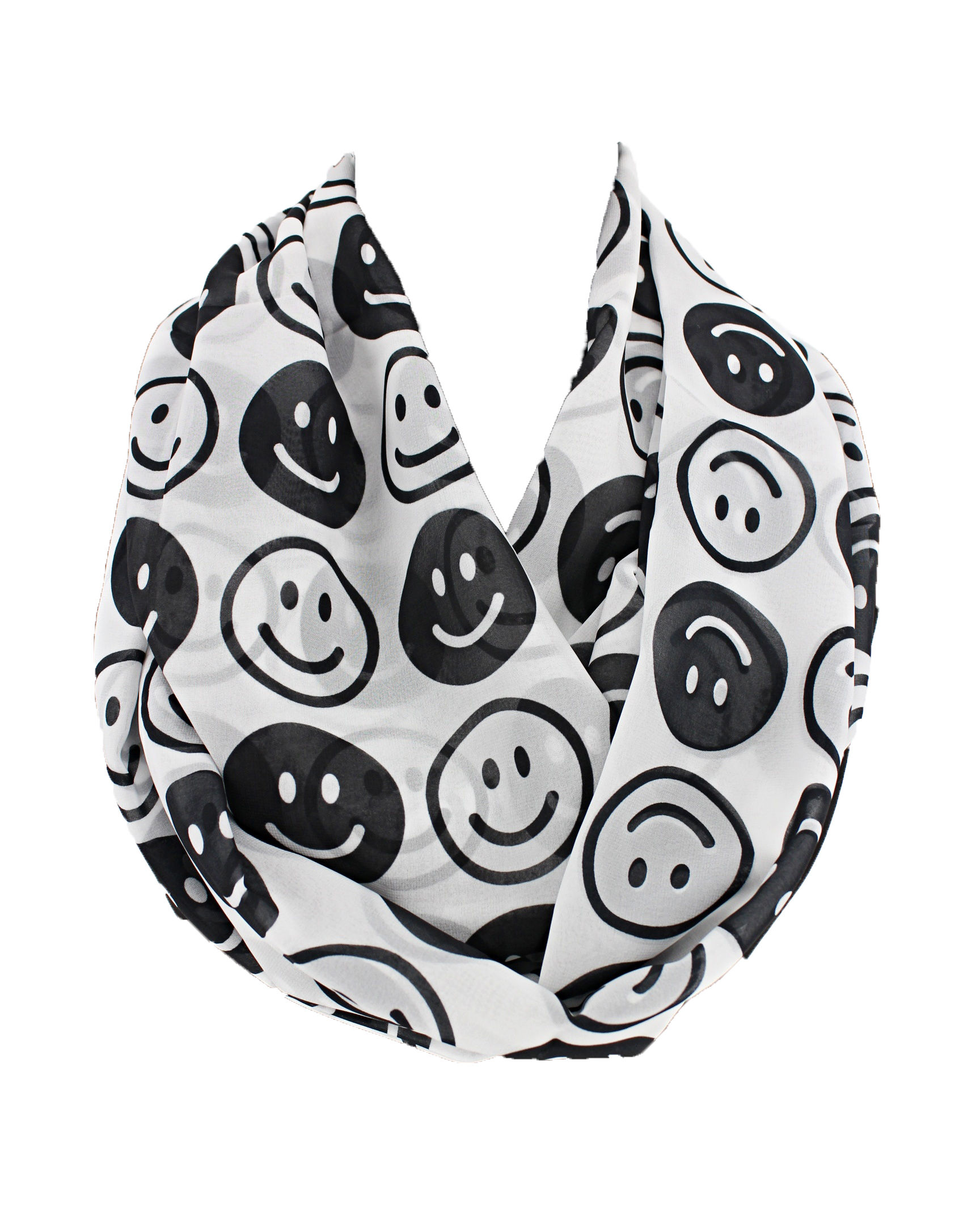 Smiling Face Infinity Scarf Gift For Her Girlfriend Birthday