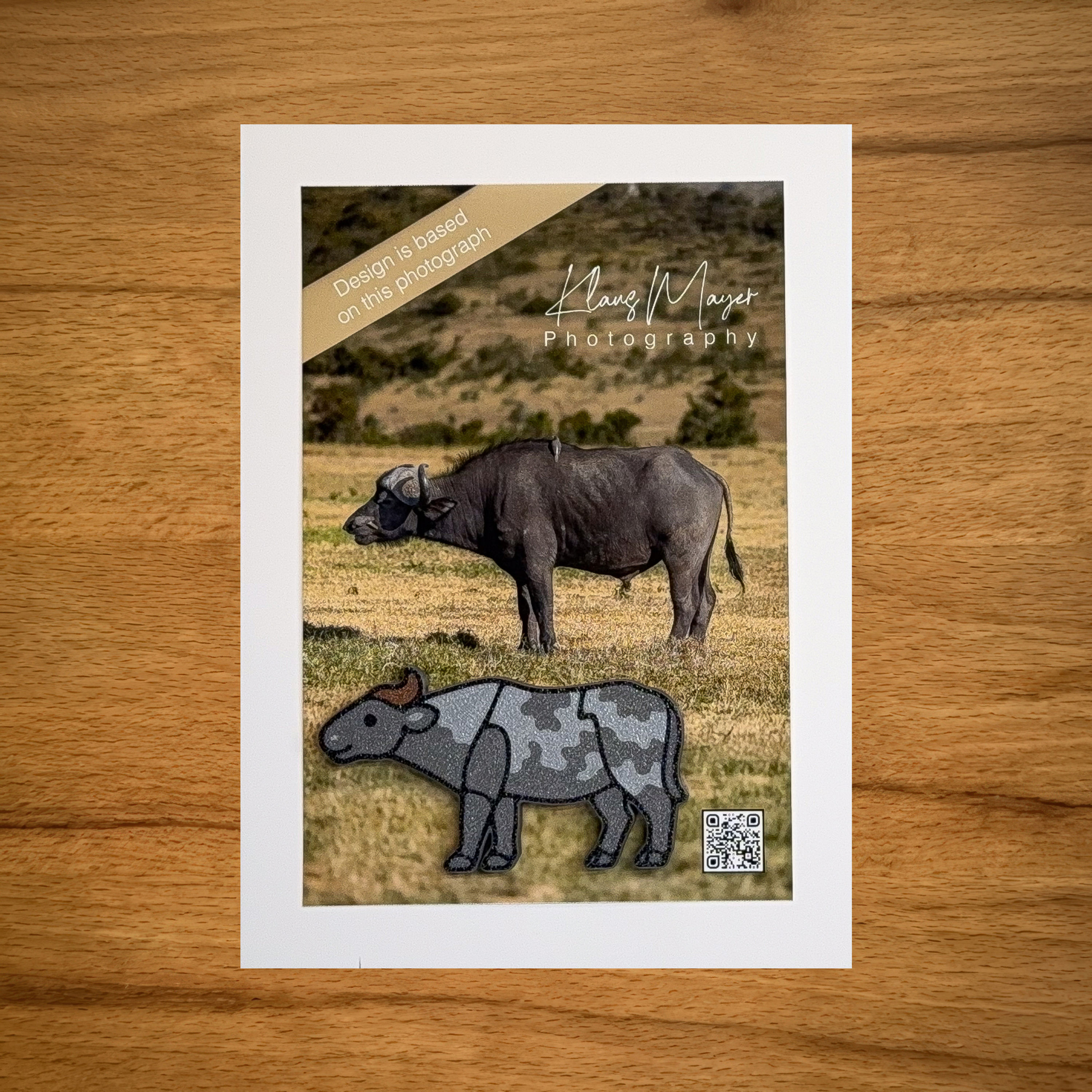 Buffalo Fridge Magnet – 3D Printed Buffalo from Original Wildlife Photograph