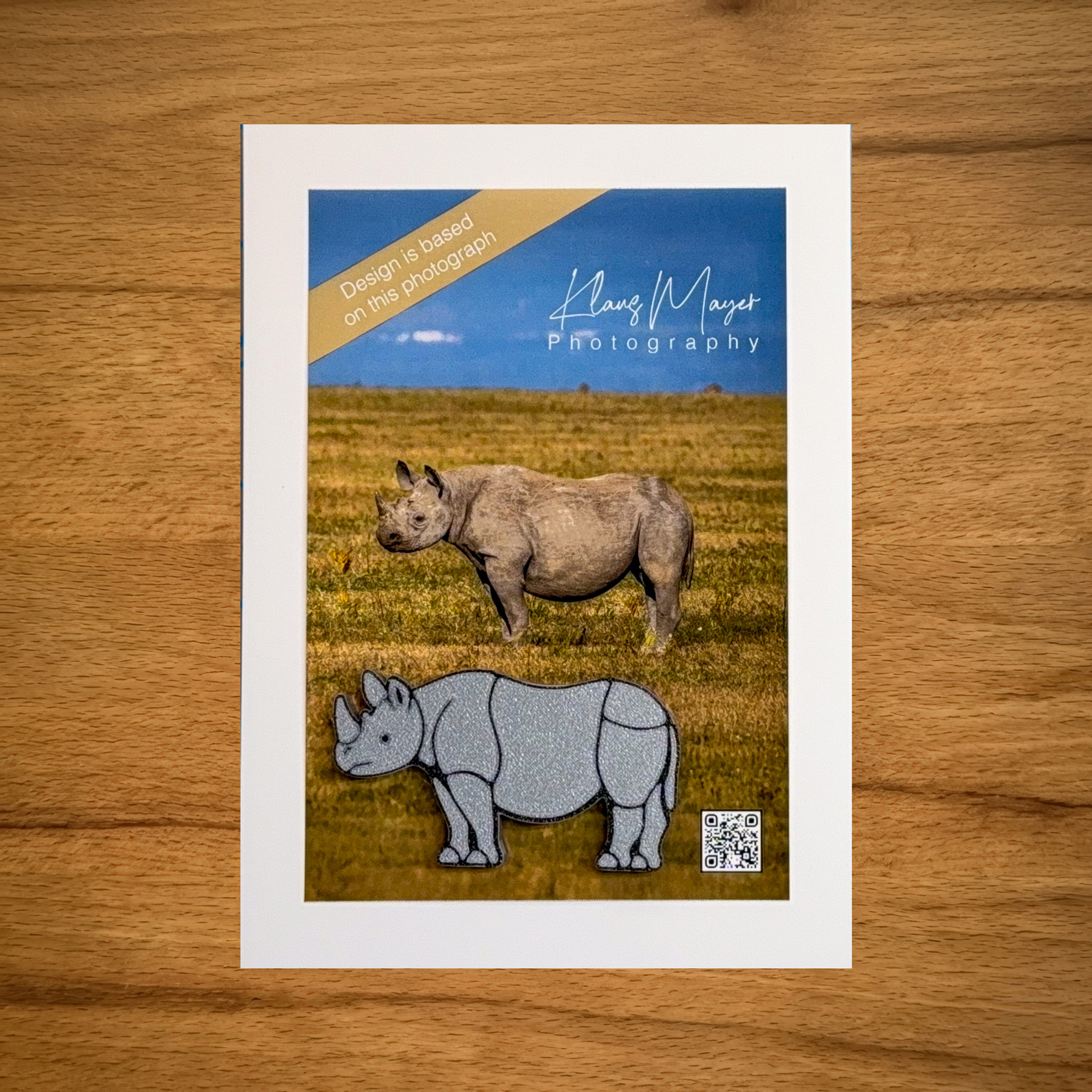 Rhino Fridge Magnet | 3D Printed Safari Design Inspired by Original Photography