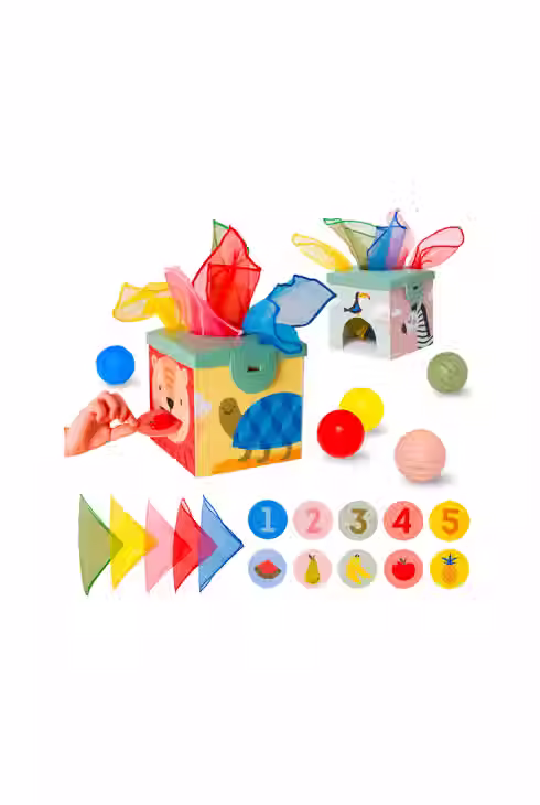 Miniature : Cube magique balles tissus cartes Taf toys